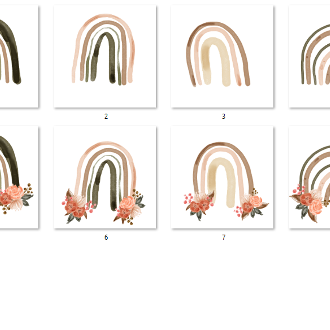 Kit Digital Boho Arco-Íris  2