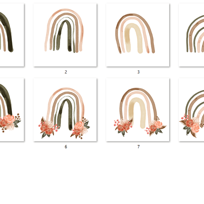 Kit Digital Boho Arco-Íris  2