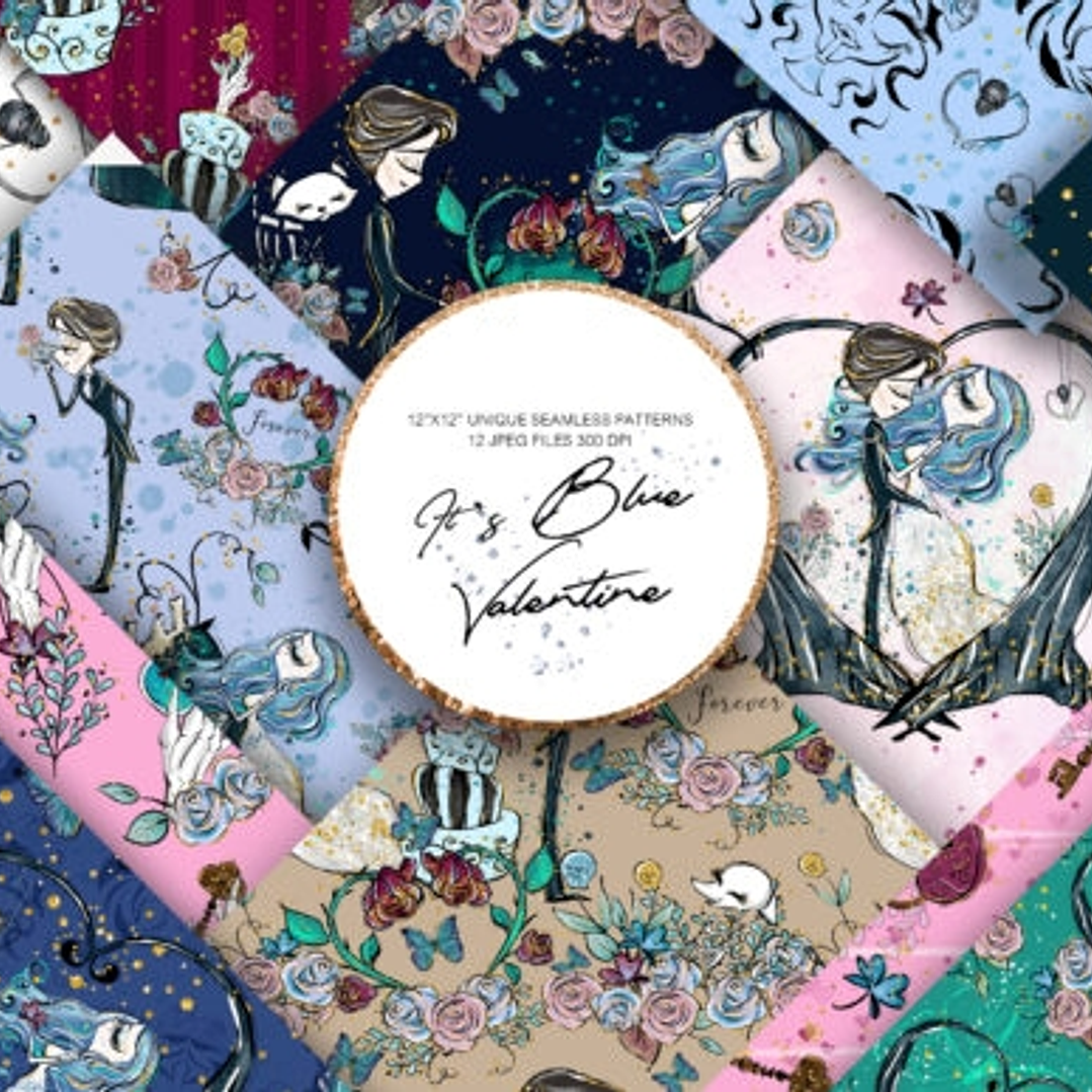 Kit Digital Papéis Dia dos Namorados  1