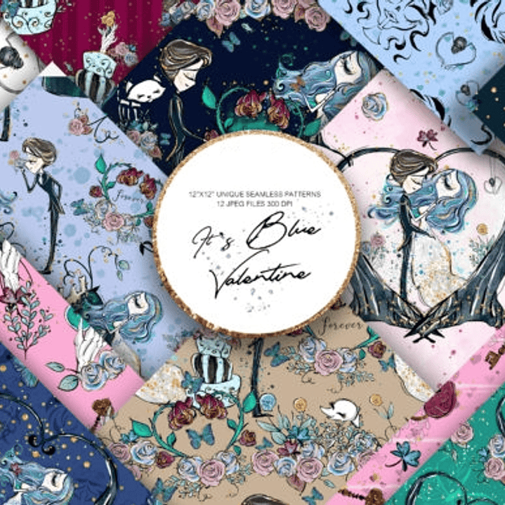 Kit Digital Papéis Dia dos Namorados  1