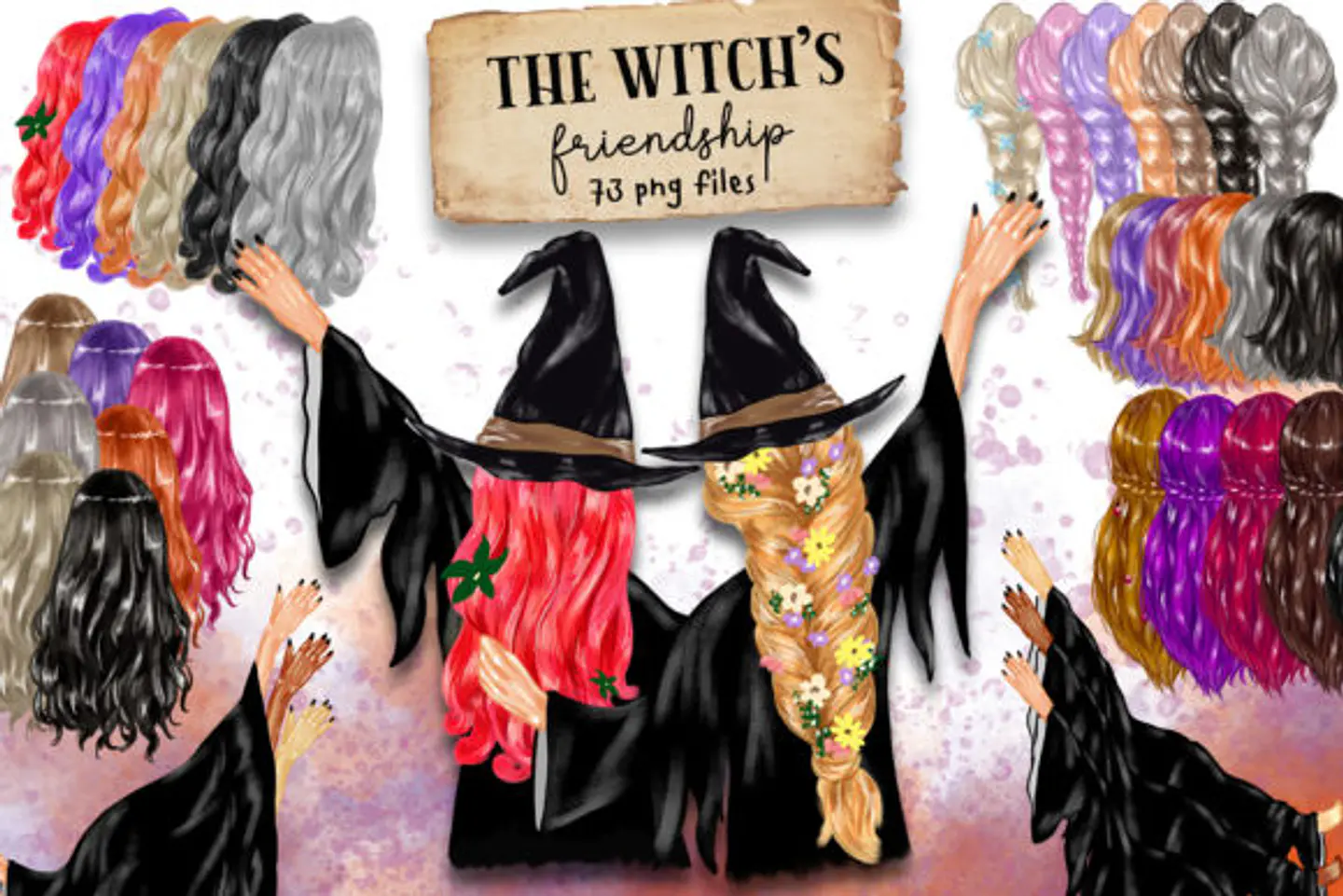 KIt Digital Halloween Bruxa Aquarela  1