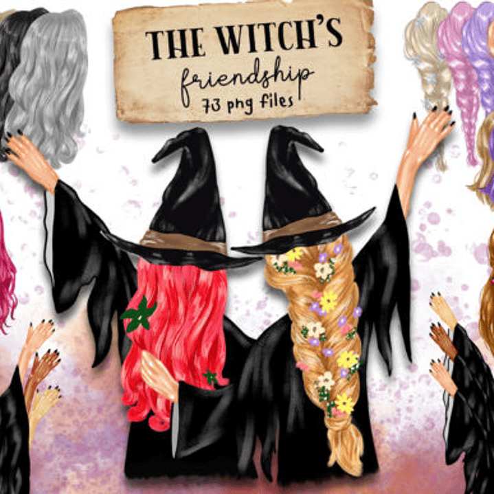 KIt Digital Halloween Bruxa Aquarela  1