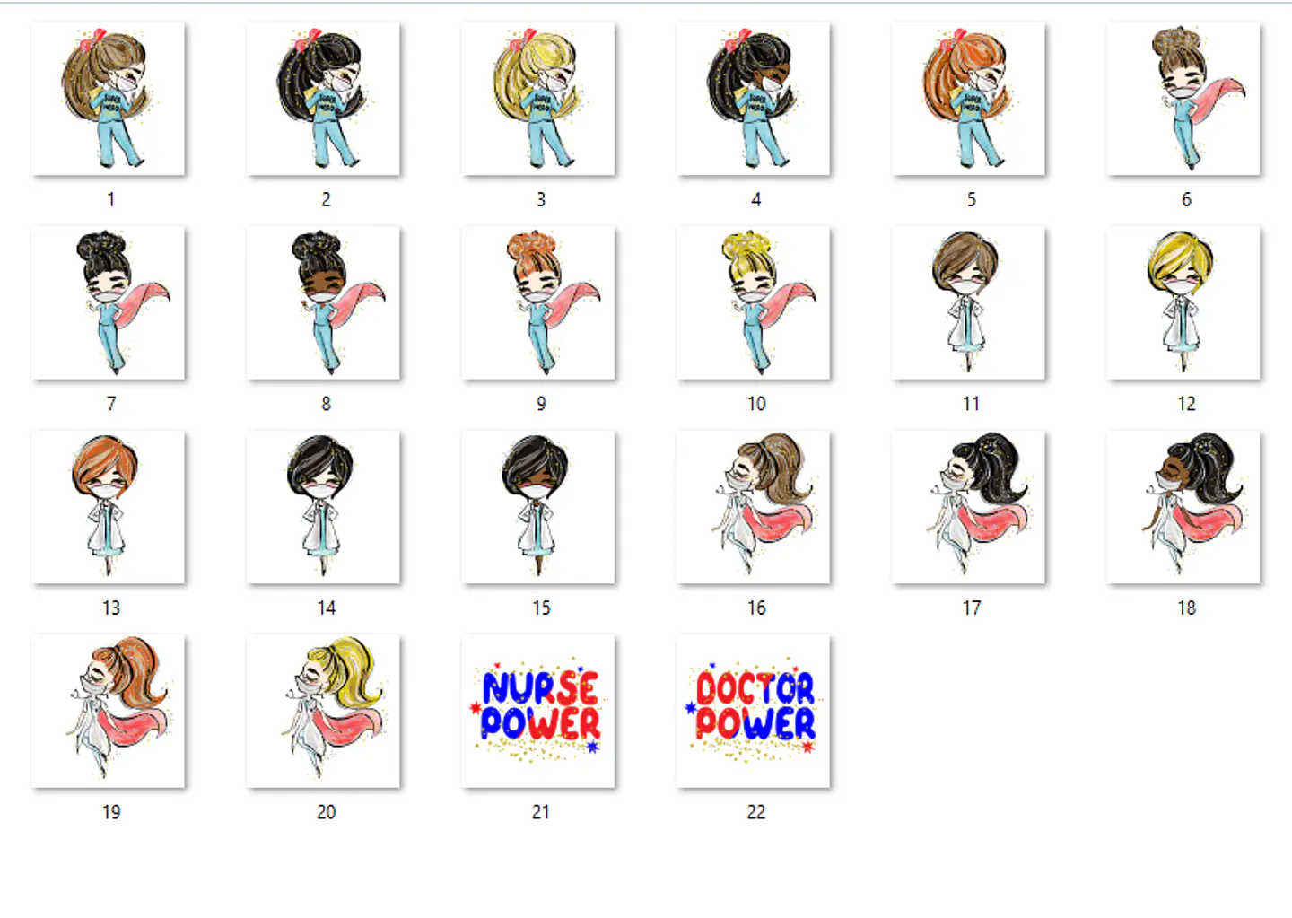 Kit Digital Medicas e Enfermeiras Heróinas 2