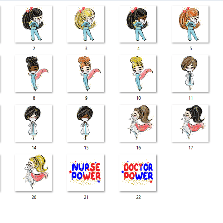 Kit Digital Medicas e Enfermeiras Heróinas 2