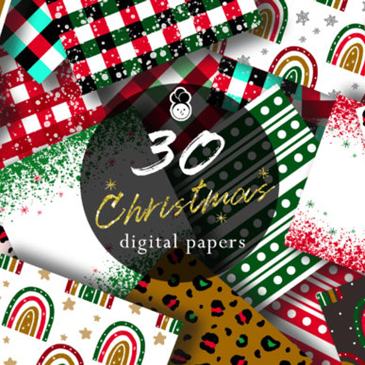 Kit Digital Papéis Natal  1