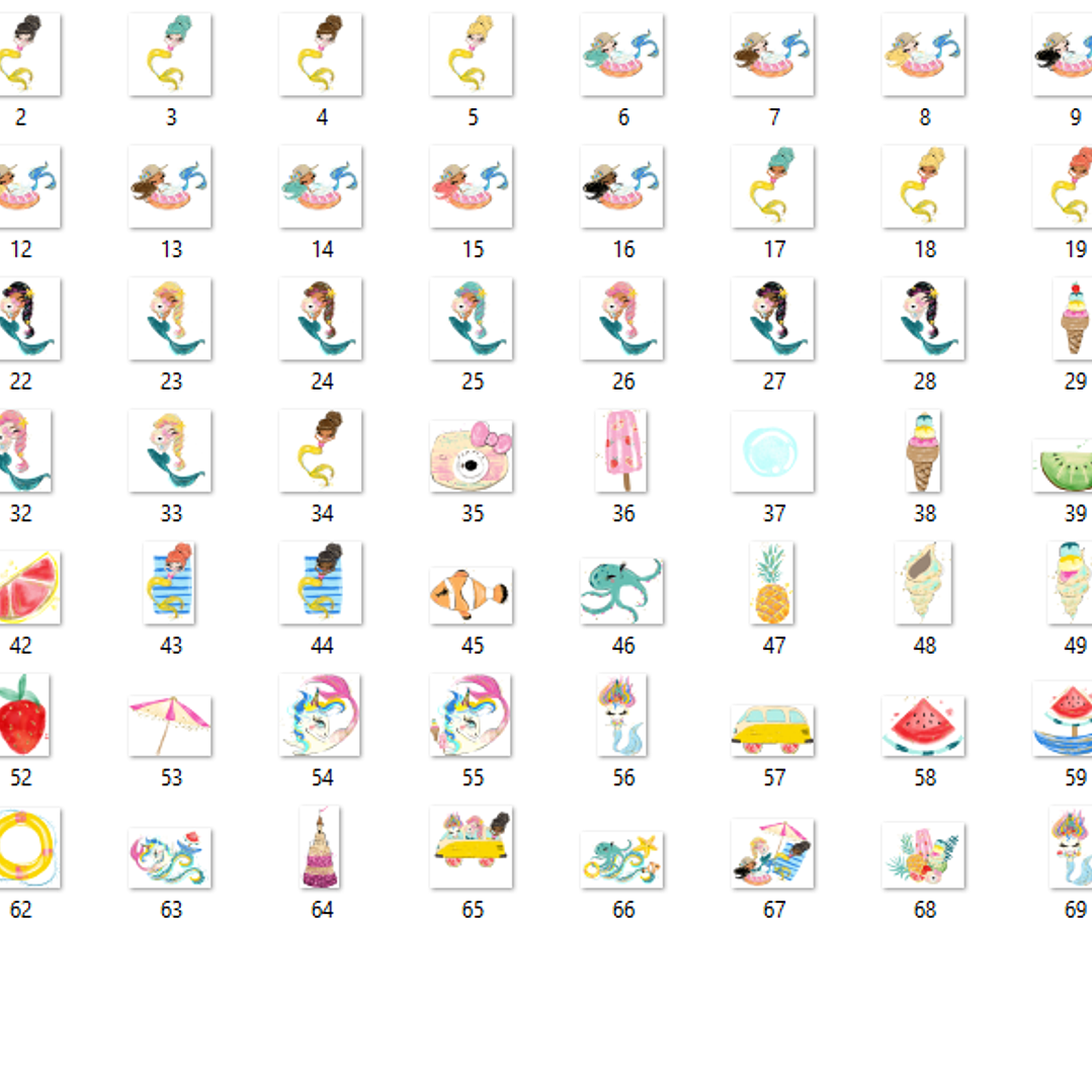 Kit Digital Sereias Summer  2