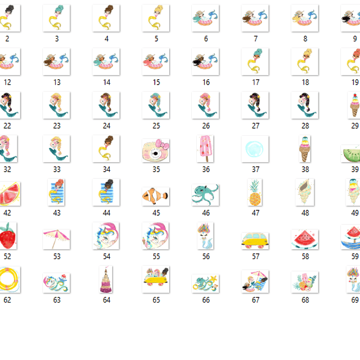 Kit Digital Sereias Summer  2