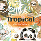 Kit Digital Tropical Aquarela  - Thumbnail 1
