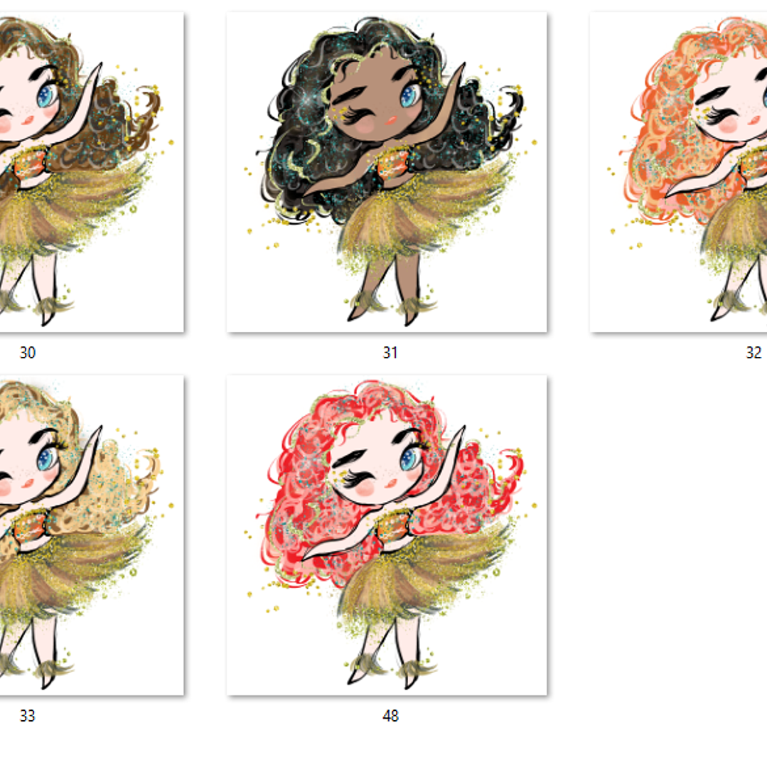 Kit Digital Meninas Aquarela Tropical 2 2