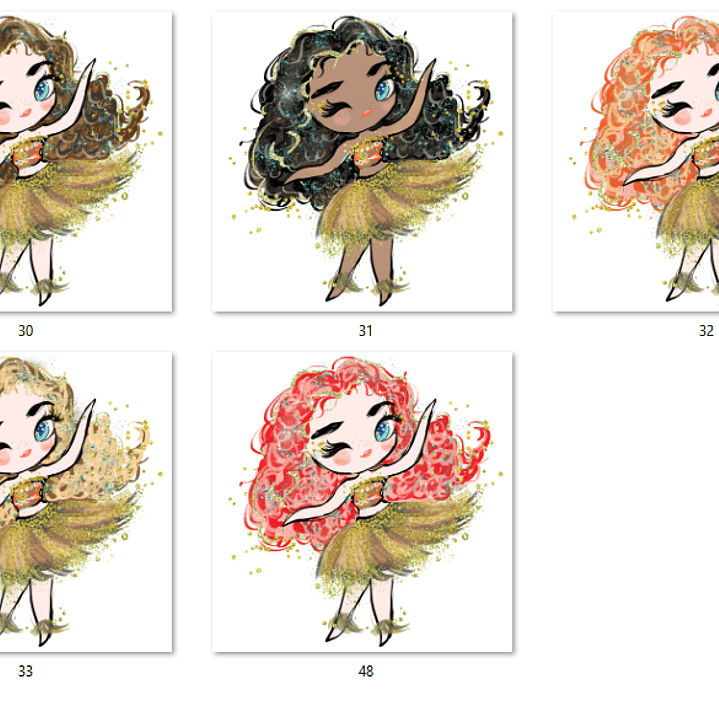Kit Digital Meninas Aquarela Tropical 2 2