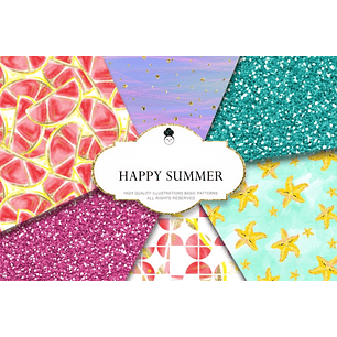 Kit Digital Papéis Verão Tropical