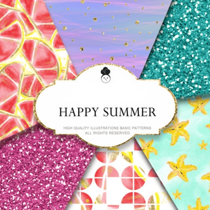 Kit Digital Papéis Verão Tropical 1