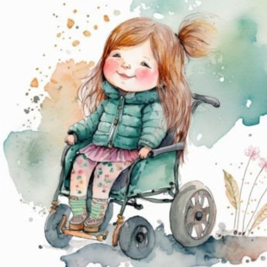 Kit Digital Menininha Cadeirante Fofa  1