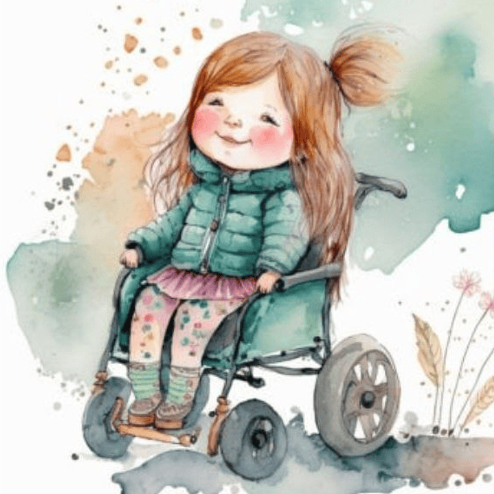 Kit Digital Menininha Cadeirante Fofa  1