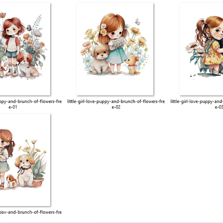 Kit Digital Menininha com Cachorrinho Cute  2