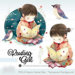 Kit Digital Garota Leitora 3