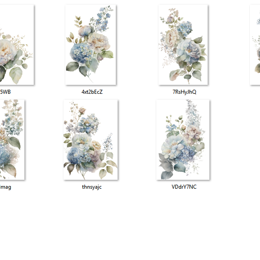 Kit Digital Flores Azuis  2