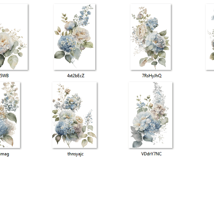 Kit Digital Flores Azuis  2