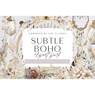 Kit Digital Flores Boho Sútil 