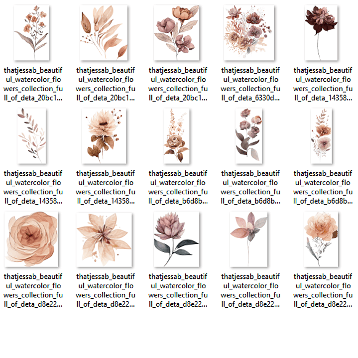 Kit Digital Boho Flores  2