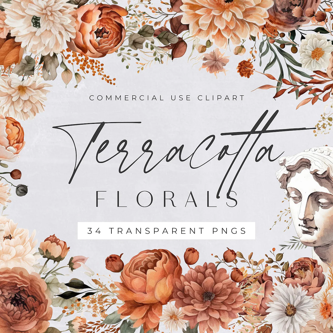 Kit Digital Flores de Outono  1