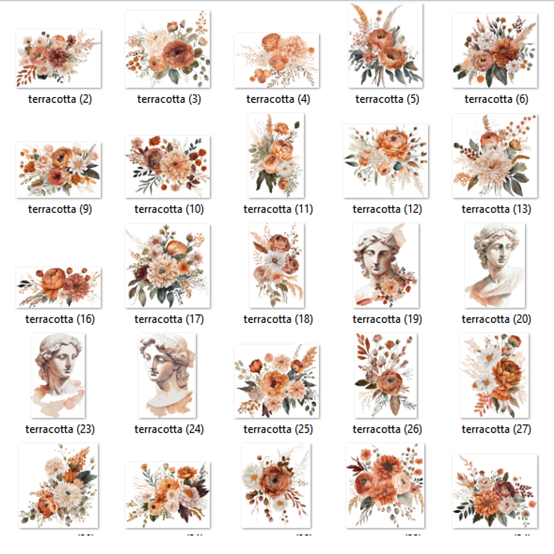 Kit Digital Flores de Outono  2