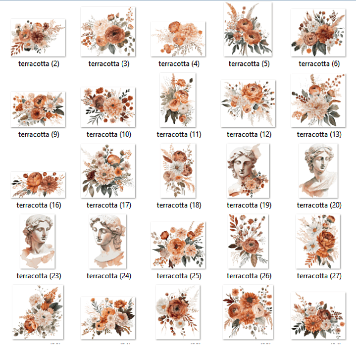 Kit Digital Flores de Outono  2