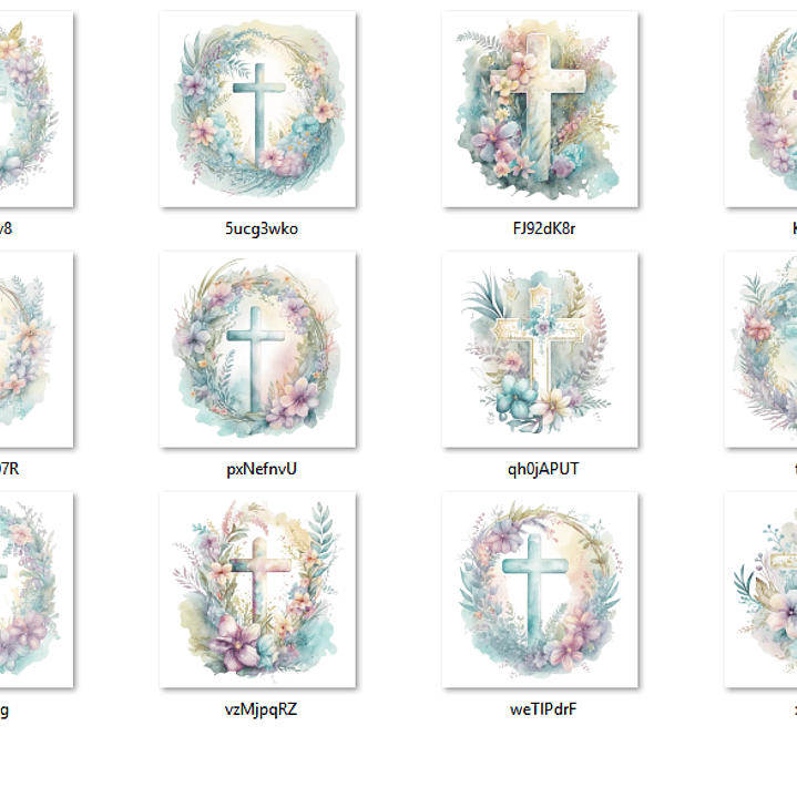 Kit Digital Aquarela Cruz Cristã 2