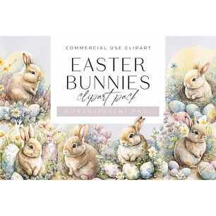 Kit Digital Coelhinho da Páscoa em Aquarela