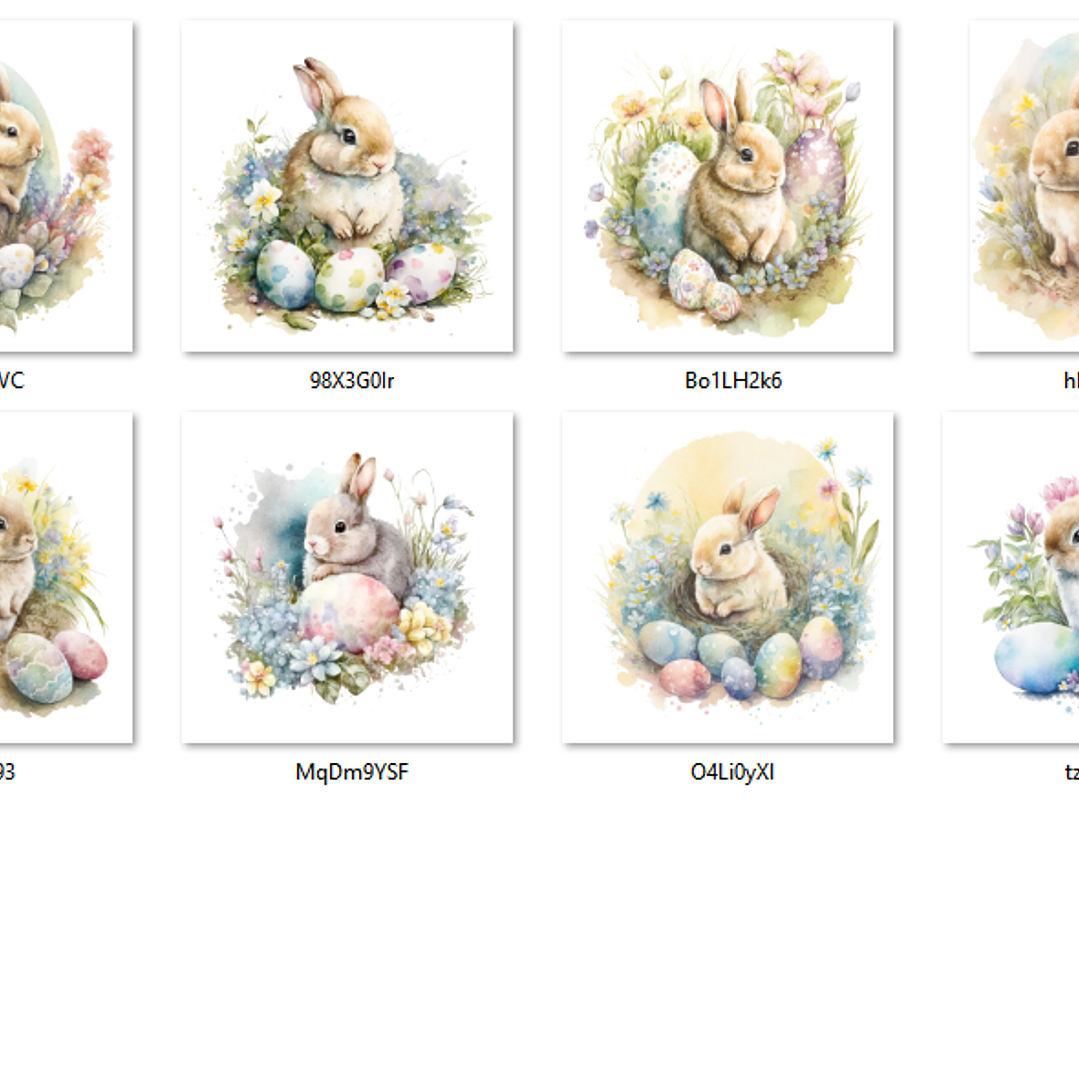 Kit Digital Coelhinho da Páscoa em Aquarela 2