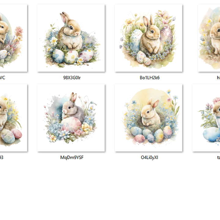 Kit Digital Coelhinho da Páscoa em Aquarela 2