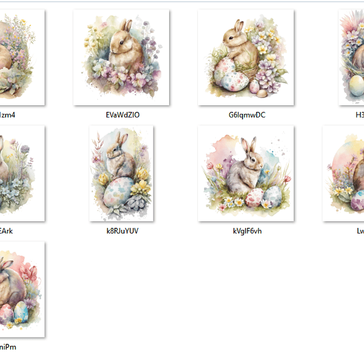 Kit Digital Coelhinho da Páscoa em Aquarela 02  2