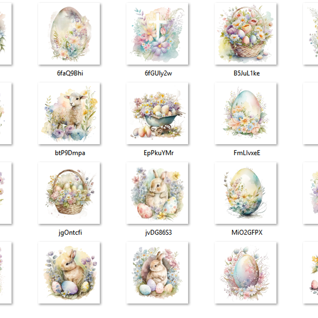Kit Digital Aquarela Páscoa  2