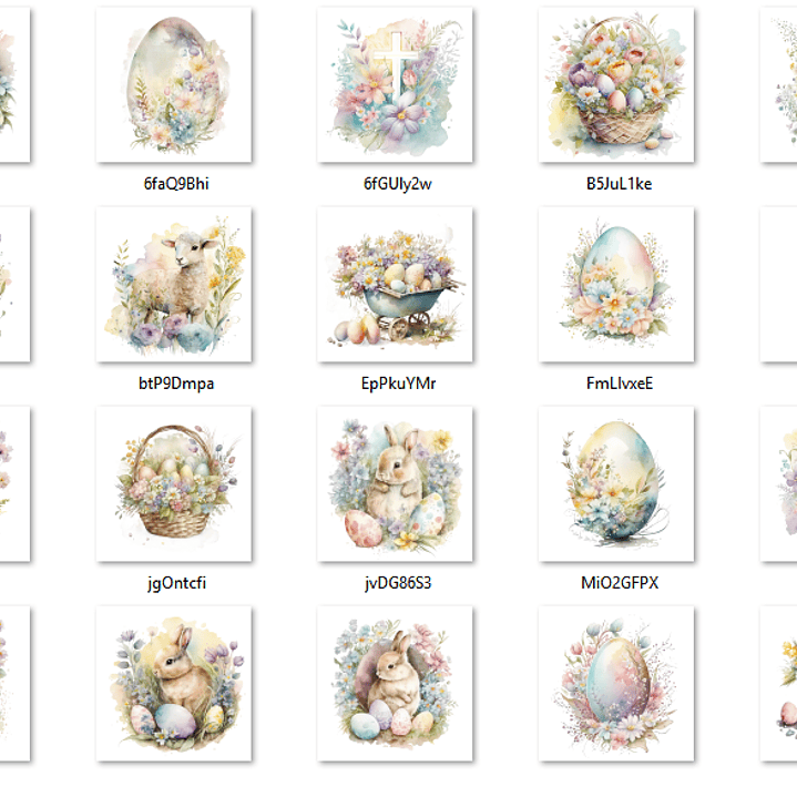 Kit Digital Aquarela Páscoa  2