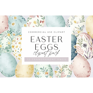 Kit Digital Ovos de Páscoa Aquarela