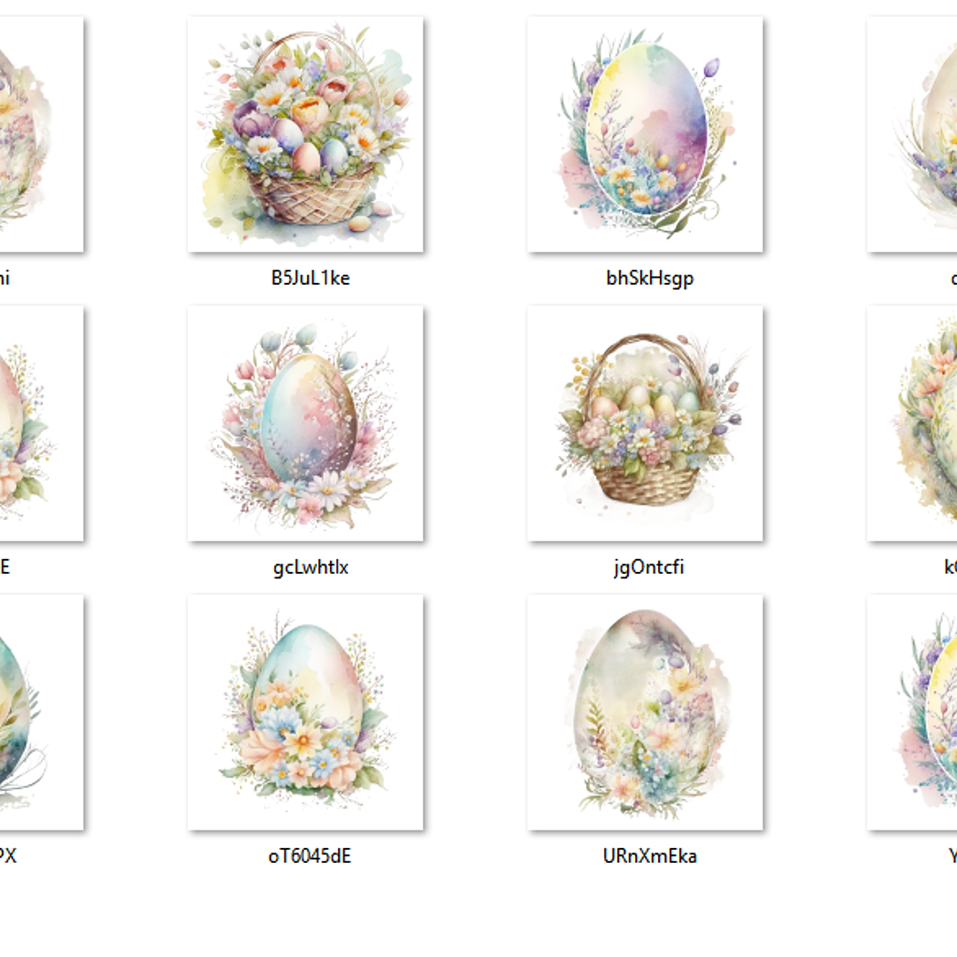 Kit Digital Ovos de Páscoa Aquarela 2