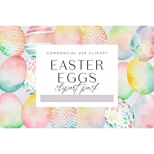 Kit Digital Ovos de Páscoa Aquarela 02 