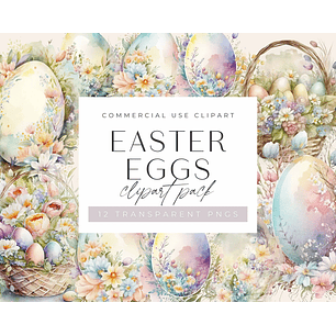 Kit Digital Ovos da Páscoa Aquarela 03