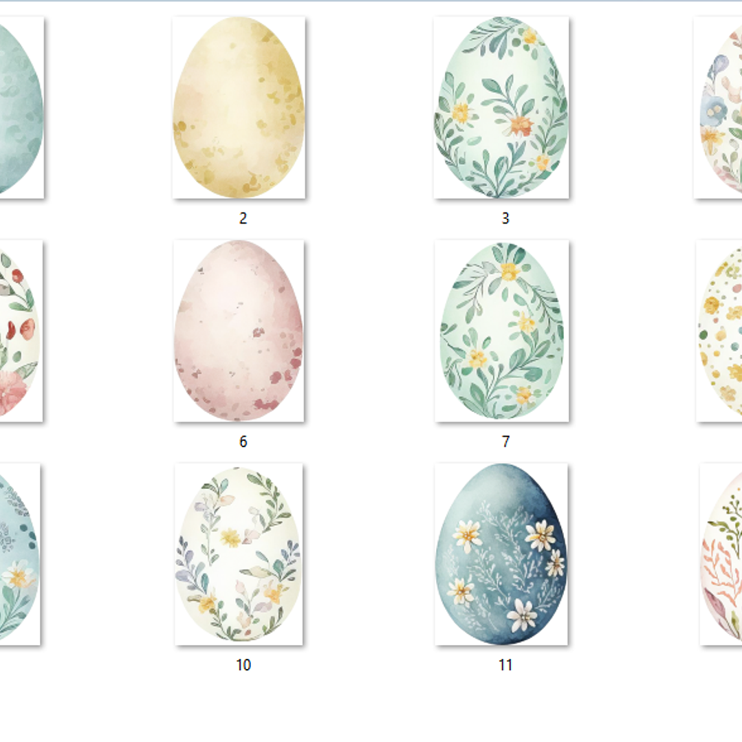 Kit Digital Ovos da Páscoa Aquarela 03 2