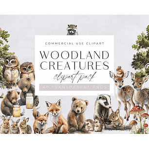 Kit Digital Floresta Animais 