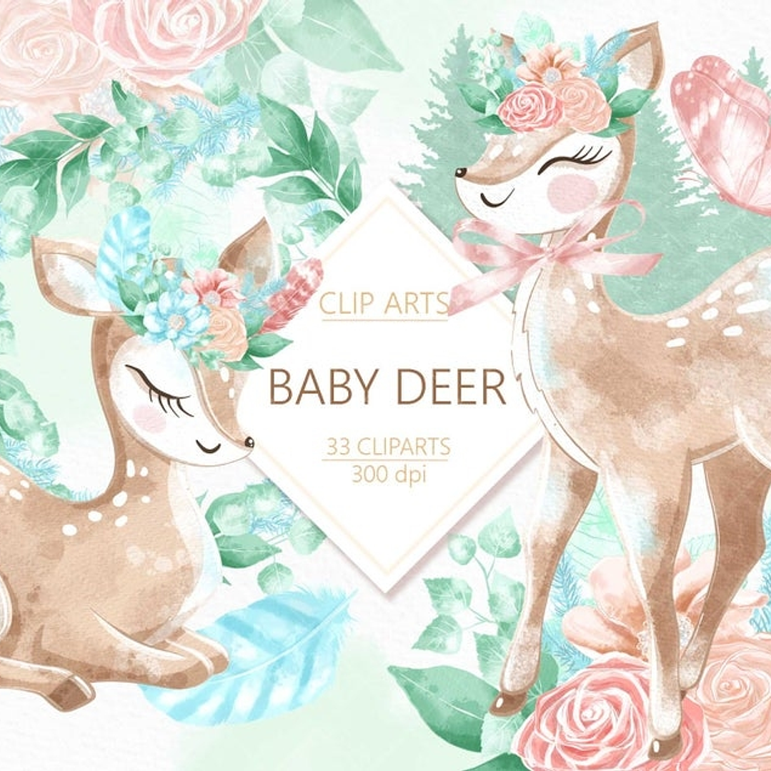 Kit Digital Baby Veado  1