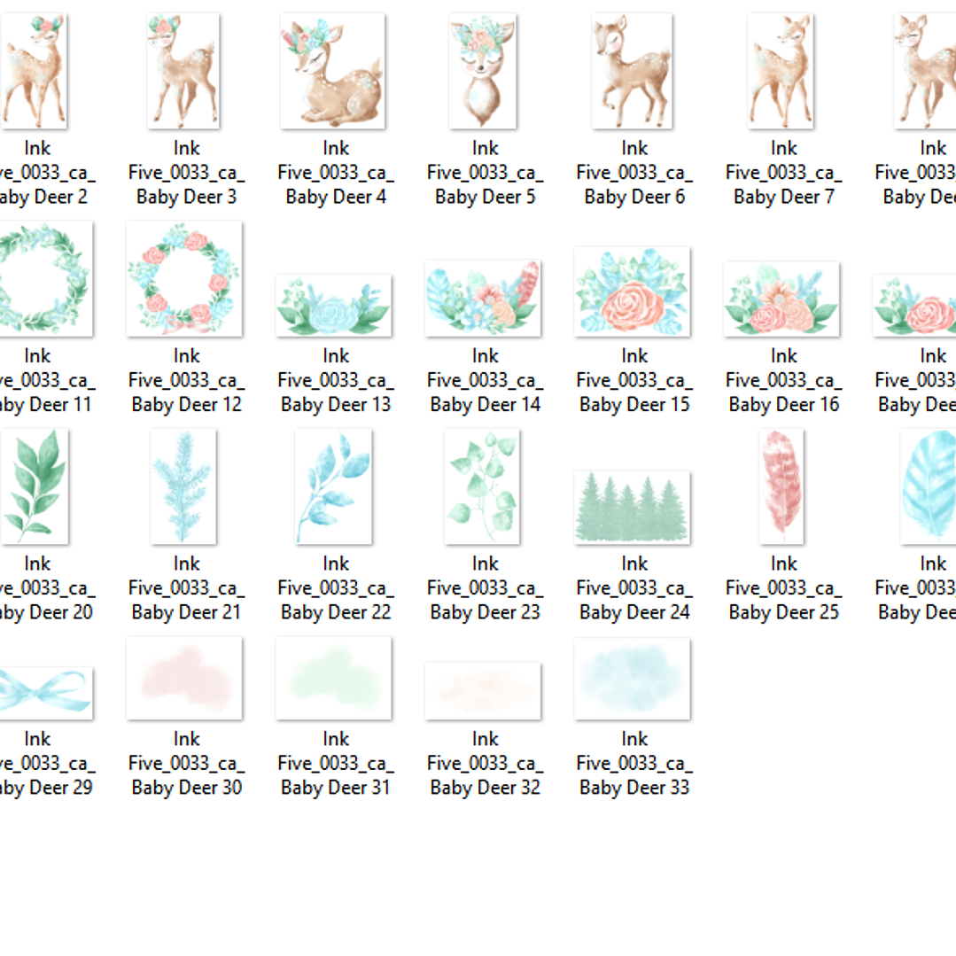 Kit Digital Baby Veado  2