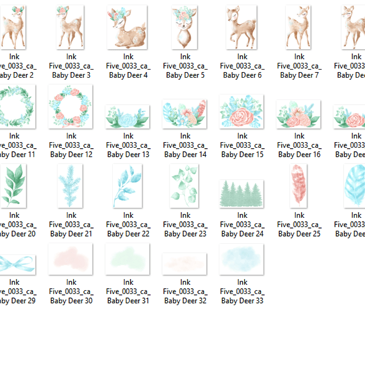 Kit Digital Baby Veado  2