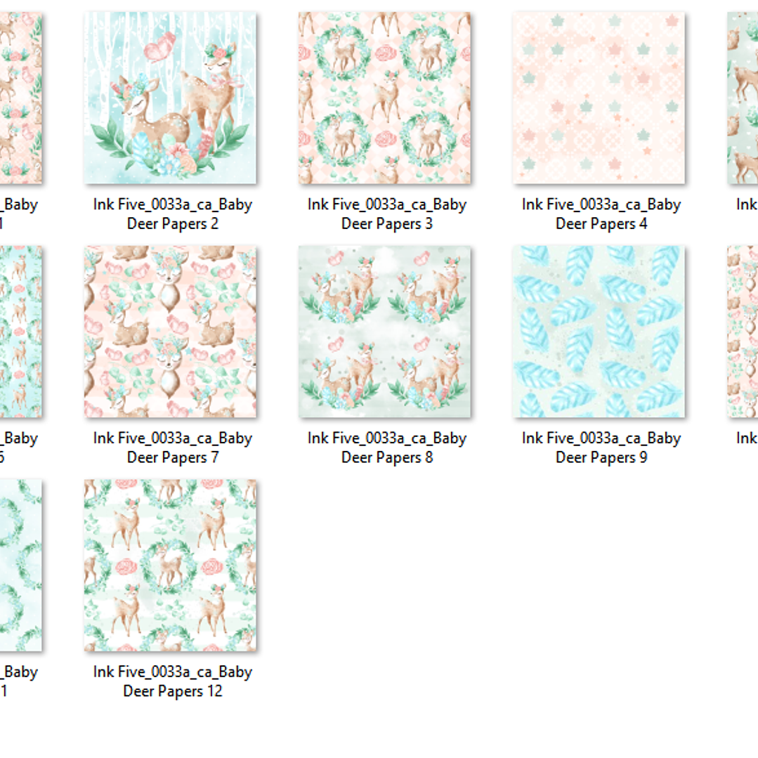 Kit Digital Papéis Veado  2