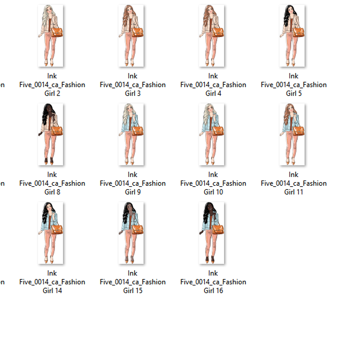 Kit Digital Meninas da  Moda  2