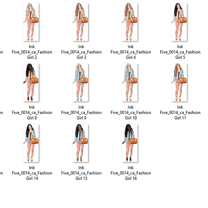 Kit Digital Meninas da  Moda  2