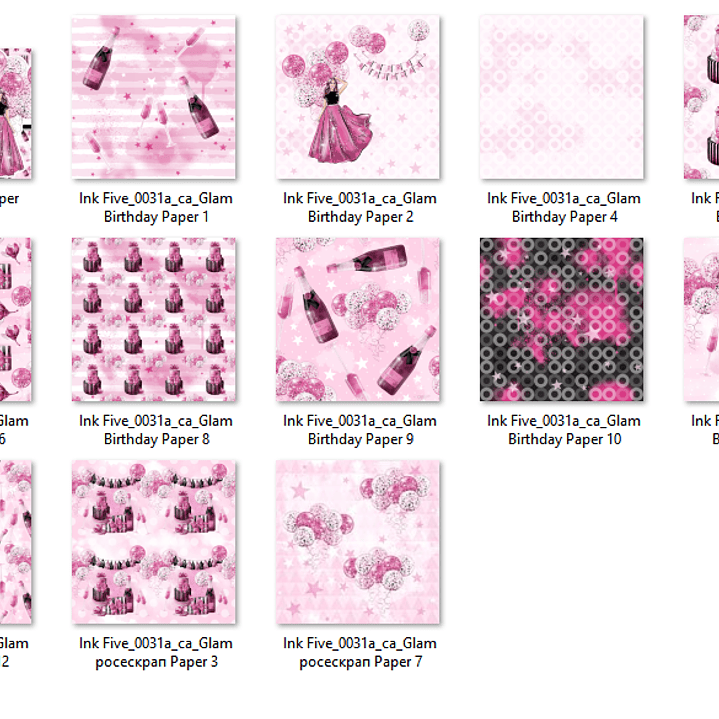 Kit Digital Papéis Aniversário Glamoroso 2