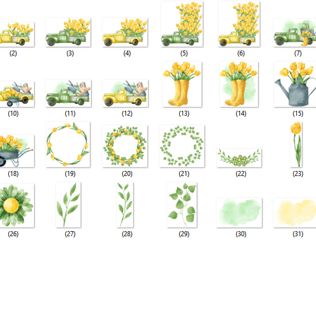 Kit Digital Caminhão Entrega de Flores Amarelas  2