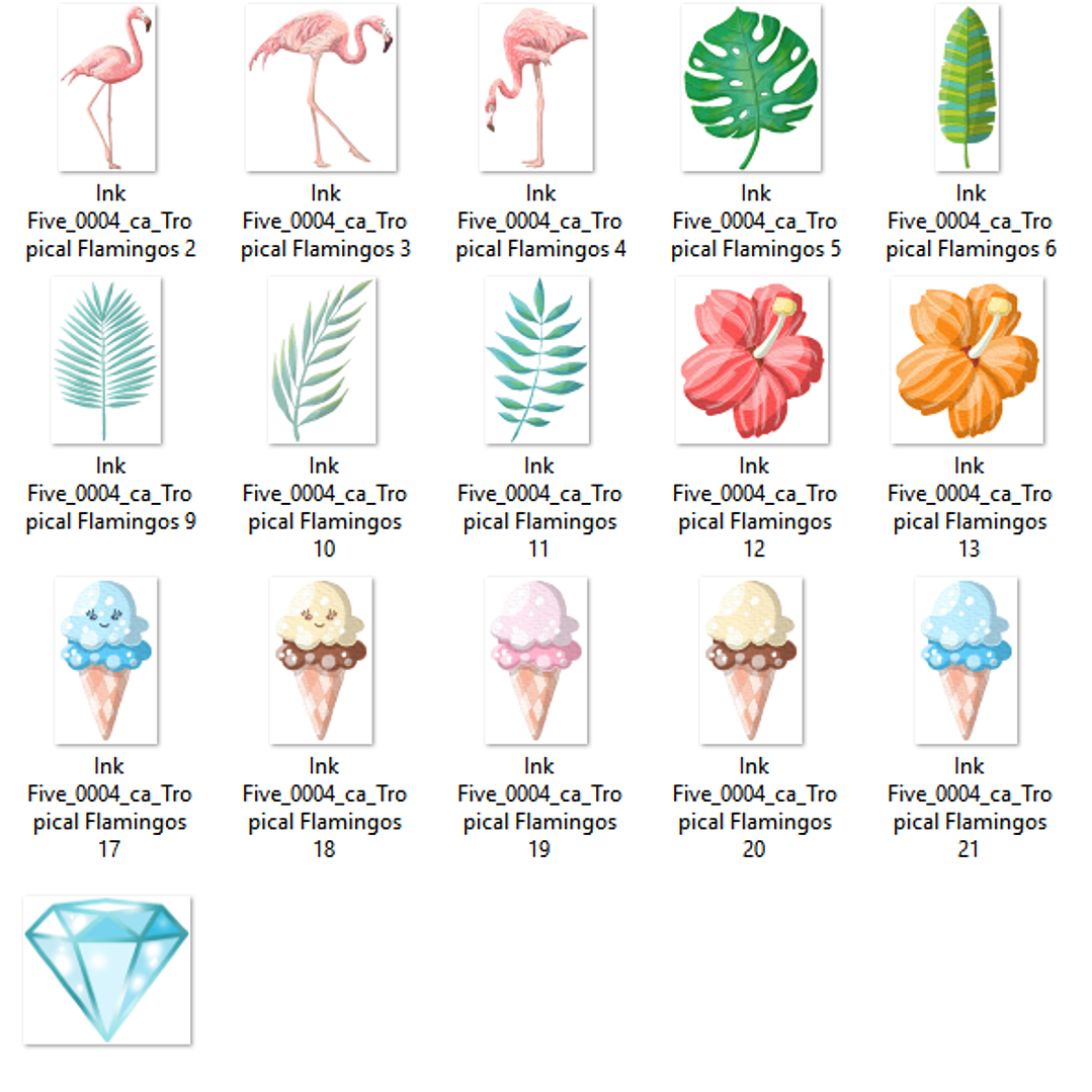 Kit Digital Tropical Flamingos  2