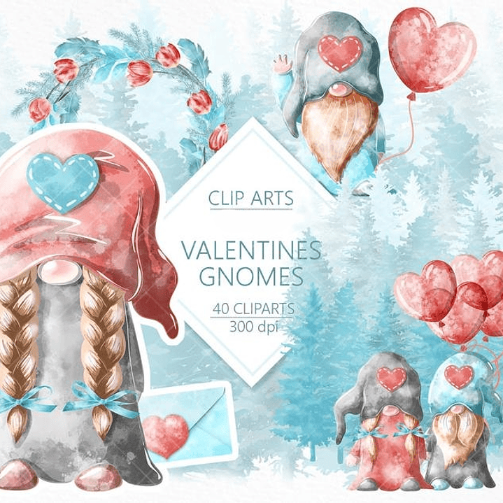 KIt Digital Gnomos do Amor  1